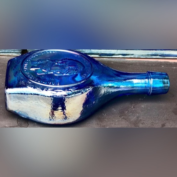 Vintage 1971 Antique WHEATON CARNIVAL GLASS Charles Evans Hughes Decanter Bottle - Picture 3 of 6